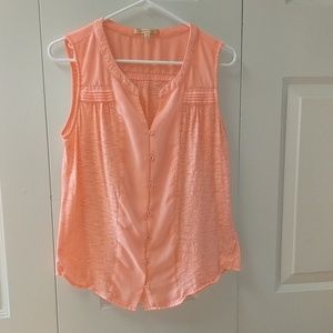 Under Skies Cotton Button Design Tank